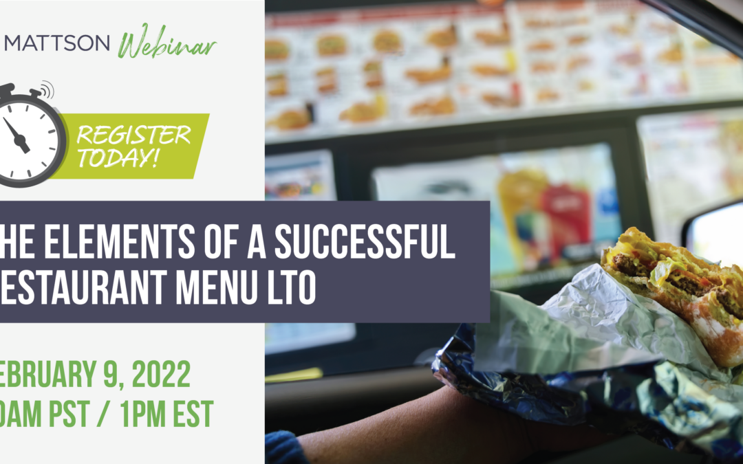 Webinar: The Elements of a Successful Restaurant Menu LTO